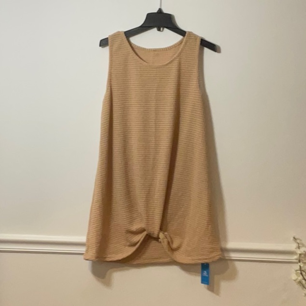 Cupshe Tan Tie Front Relaxed Dress